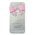 Bowknot diamond Crystal Cases Bling Hard Covers for iPhone 5C - pink