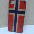 Retro Norway flag Hard Back Cases Covers Skin for iPhone 5C