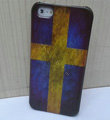 Retro Sweden flag Hard Back Cases Covers Skin for iPhone 5C