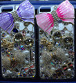 S-warovski crystal cases Bling Bowknot diamond cover for iPhone 5C - Purple