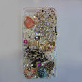 Bling S-warovski crystal cases Ballet girl diamond cover for iPhone 5S - White