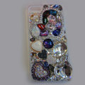 Bling S-warovski crystal cases Heart diamond cover for iPhone 5S - White