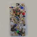 Bling S-warovski crystal cases Stars diamond cover for iPhone 5S - White