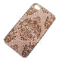 Bling S-warovski crystal cases diamond covers for iPhone 5S - Brown