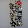 S-warovski crystal cases Bling Beetle diamond cover for iPhone 5S - Black+Red