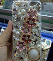 S-warovski crystal cases Bling Flowers diamond cover for iPhone 5S - Pink