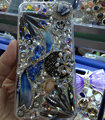 S-warovski crystal cases Bling Flowers diamond cover skin for iPhone 5S - White