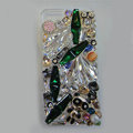 S-warovski crystal cases Bling Panda diamond cover skin for iPhone 5S - Green