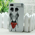 Skull Hard Back Cases Matte Covers Skin for iPhone 5S - White