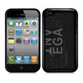 Slim Metal Aluminum Silicone Cases Covers for iPhone 5S - Black