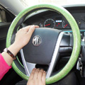 Auto Car Steering Wheel Cover Glitter Polyurethane Diameter 15 inch 38CM - Green