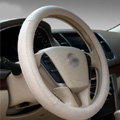 Yapoo Auto Car Steering Wheel Cover leather Splice Diameter 15 inch 38CM - Beige