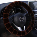 Yle Auto Car Steering Wheel Cover Cashmere Diameter 15 inch 38CM - Brown