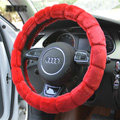 Yle Auto Car Steering Wheel Cover Cashmere Diameter 15 inch 38CM - Red