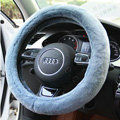 Yle Auto Car Steering Wheel Cover Faux Mink hair Diameter 15 inch 38CM - Blue