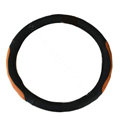 Yle Auto Car Steering Wheel Cover Microfiber leather Diameter 15 inch 38CM - Black
