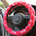 Yle Auto Car Steering Wheel Cover Plush Diameter 15 inch 38CM - Red