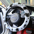 Yle Auto Car Steering Wheel Cover Zebra Cashmere Diameter 15 inch 38CM - Blue