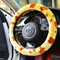Yle Auto Car Steering Wheel Cover Zebra Cashmere Diameter 15 inch 38CM - Yellow