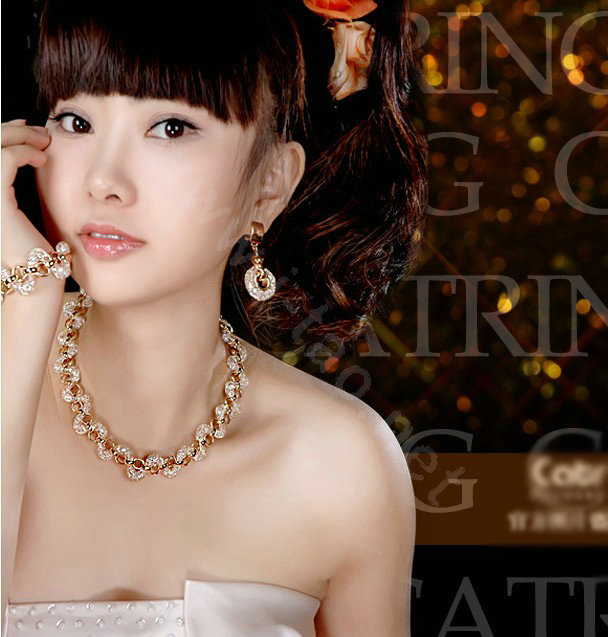 18k Rose Gold Plated Bracelets Bangles for Women champagne gold wire Zircon Crystal Jewelry