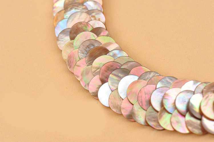 Luxury Fashion Women Exaggeration Choker Natural Shell Slice Bib Necklace Jewelry - Champagne