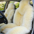 Universal Australia Genuine Sheepskin Car Seat Cover Sheep Wool Auto Cushion 4pcs Sets - Beige