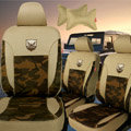 Best Customized Cotton Camo Auto Car Seat Covers 10pcs Sets for Vehicle - Brown