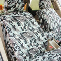 Customized Cotton Camo Auto Car Seat Covers 8pcs Sets for Vehicle - Green