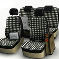 Lattice Customized Cotton Auto Car Seat Covers 8pcs Sets for Vehicle - White