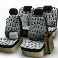 Tree Print Customized Cotton Auto Car Seat Covers 8pcs Sets for Vehicle - Grey