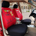 Universal Cotton Dinosaur Print Auto Car Seat Cover 10pcs Sets - Red+Black