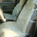 Universal Disposable Clear Plastic Auto Seat + Steering Wheel + Gear Covers 50Sets - Clear