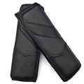 Best Real Leather Automobile Seat Safety Belt Covers Car Decoration 2pcs - Black