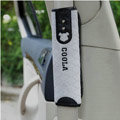Classic Cartoon Coola Bear Synthetic Fiber Automotive Seat Safety Belt Covers Car Decoration 2pcs - Grey