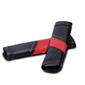 Classic Circle Cool Genuine Leather Automobile Seat Safety Belt Covers Car Decoration 2pcs - Vermeil