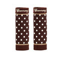 Classic Polka Dot Synthetic Fiber Automotive Seat Safety Belt Covers Car Decoration 2pcs - Brown