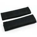 High Quality YBB Genuine Leather Automobile Seat Safety Belt Covers Car Decoration 2pcs - Black