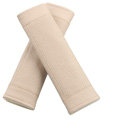 Luxury Real Genuine Leather Automobile Seat Safety Belt Covers Car Decoration 2pcs - Beige