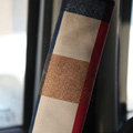 Personalised Canvas Cloth Cotton Edinburgh Auto Seat Safety Belt Covers Car Decoration 2pcs - Red