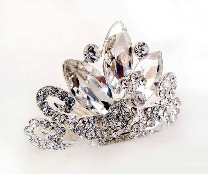 Classic Bride Peacock Rhinestone Crystal Bridal Hair Crowns Tiaras Combs Wedding Accessories