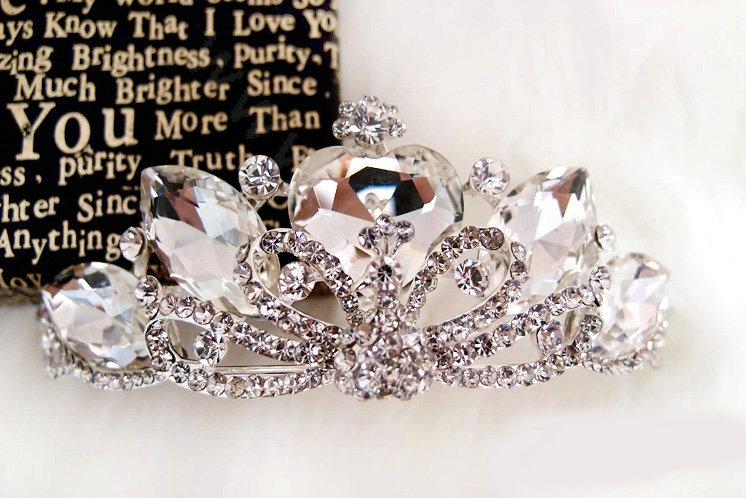 Newest Bride Peacock Rhinestone Crystal Bridal Hair Crowns Tiaras Wedding Accessories
