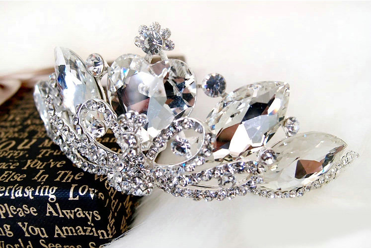 Newest Bride Peacock Rhinestone Crystal Bridal Hair Crowns Tiaras Wedding Accessories