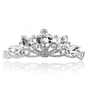 Newest Bride Peacock Rhinestone Crystal Bridal Hair Crowns Tiaras Wedding Accessories