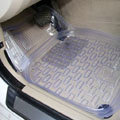 Cheap Clear PVC Plastic Universal Vehicle Auto Foot Carpet Car Floor Mats 5pcs Sets - White