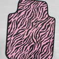 Classic Zebra Print Universal Automotive Carpet Car Floor Mats Suede 5pcs Sets - Pink