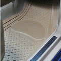 Quality Vehicle PVC Plastic Universal Waterproof Auto Foot Carpet Car Floor Mats 5pcs Sets - Brown