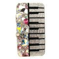S-warovski Bling crystal Cases Piano Luxury diamond covers for iPhone 6 - White