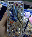 S-warovski crystal cases Bling Flowers diamond cover for iPhone 6 - Blue