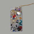 Bling S-warovski crystal cases Panda diamond cover for iPhone 6 Plus - White