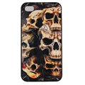 Skull Hard Back Cases Covers Skin for iPhone 6 Plus - Black EB005